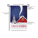 Cozy Christmas Night Suede Flag Garden