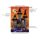 Haunted House Nighttime Suede Flag House