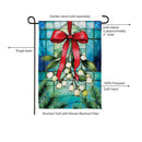 Stained Glass Mistletoe Suede Flag Garden