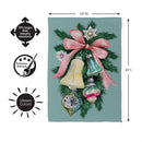 Pink Bow Bells Suede Flag House