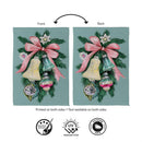 Pink Bow Bells Suede Flag House