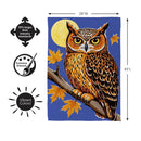 Moonlight Owl Suede Flag House