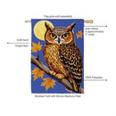 Moonlight Owl Suede Flag House