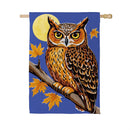 Moonlight Owl Suede Flag House