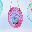 Palm Beach Suncatcher, Round Hand-painted, 4.5", Asst of 4, CDU