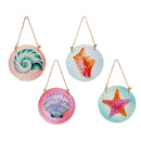 Palm Beach Suncatcher, Round Hand-painted, 4.5", Asst of 4, CDU