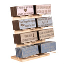 Memorial Table Decor Wood Sign Program, 8"L x 3.5"H, Asst of 8, With Wood Display