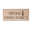 Memorial Table Decor Wood Sign Program, 8"L x 3.5"H, Asst of 8, With Wood Display