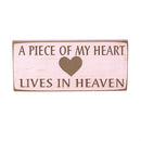 Memorial Table Decor Wood Sign Program, 8"L x 3.5"H, Asst of 8, With Wood Display