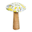 Seaside Retreat Songbird Citrus Table Decor Wood Mushroom Set of 2
