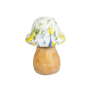 Seaside Retreat Songbird Citrus Table Decor Wood Mushroom Set of 2