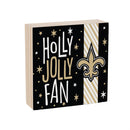New Orleans Saints Block, Holiday, 6x6