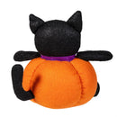 Haunted House Table Decor Fabric Cat in Jack-O-Lantern, 6.5"H