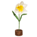 Hop Into Spring Table Decor Paper Flower on Wood Base, 15.75"H, Asst of 3