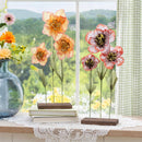 Hop Into Spring Table Decor, Paper Artificial Flowers on Wood Base, 20"H, Asst of 2