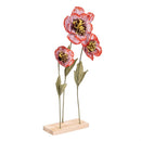 Hop Into Spring Table Decor, Paper Artificial Flowers on Wood Base, 20"H, Asst of 2
