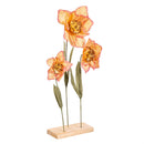 Hop Into Spring Table Decor, Paper Artificial Flowers on Wood Base, 20"H, Asst of 2