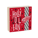 Detroit Red Wings Block, Holiday, 6x6