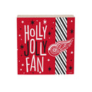 Detroit Red Wings Block, Holiday, 6x6