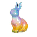 Hop Into Spring Table Decor Ceramic Rainbow Bunny, 5.75"H, Asst of 3