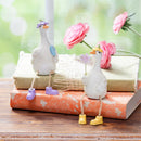 Hop Into Spring Table Decor, Resin Goose with Dangling Legs, 6.75"H, Asst of 2