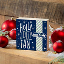 Seattle Seahawks Block, Holiday, 6x6