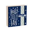 Seattle Seahawks Block, Holiday, 6x6