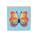 Bunny Blooms Butterfly Sign Wood Block, 6"x6"