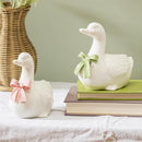 Hop Into Spring Table Decor Ceramic Goose, 5"H, Asst of 2