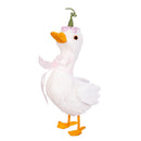 Hop Into Spring Table Decor Goose with Flower, 9", Asst of 2