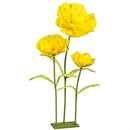 Cottage Garden Decor Paper Yellow Flower, 56"H