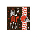 Cleveland Browns Block, Holiday, 6x6