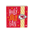 Kansas City Chiefs Block, Holiday, 6x6