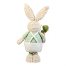Hop Into Spring Table Decor, Fabric Bunny with Extendable Legs, 36.25"H, Asst of 2
