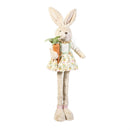 Hop Into Spring Table Decor, Fabric Bunny with Extendable Legs, 36.25"H, Asst of 2
