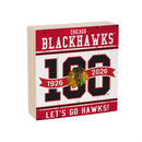 Chicago Blackhawks, 100 Anniversary Block, Down Home Fans, 6x6