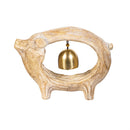 Hillside Pasture Table Decor Resin Sheep & Pig with Bell, 3.7"H, Asst of 2
