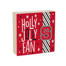 North Carolina State University Block, Holiday, 6x6