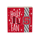 North Carolina State University Block, Holiday, 6x6