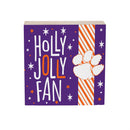 Clemson University Block, Holiday, 6x6