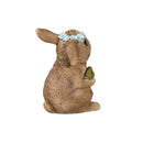 Hop Into Spring Table Decor Resin Floral Bunny, 3.75"H, Asst of 2, CDU
