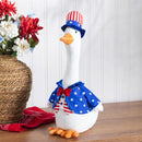 Red White and Bloom Table Decor Fabric Goose, Americana, 16.5"H
