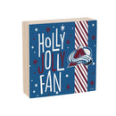 Colorado Avalanche Block, Holiday, 6x6