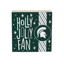 Michigan State University Block, Holiday, 6x6