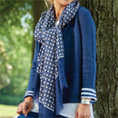 Napa Home Garden, THREADS 72x28" SCARF KIMONO NAVY,th205bl