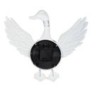 Hillside Pasture Outdoor Wall Thermometer, Metal Goose, 14"H