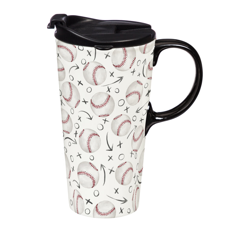 American Classic Sports Ceramic Perfect Cup, Baseball, 17oz, Gift Box