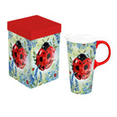 Pollinator Garden Ceramic Perfect Cup, Lady Bug, 17oz, Gift Box