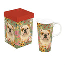 Hillside Pasture Pet Travel Cup Ceramic Perfect Cup, Bulldog, 17oz, Gift Box