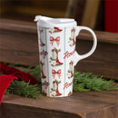 Howdy Holidays Travel Cup Ceramic Perfect Cup, Cowboy Boots, 17oz, Gift Box